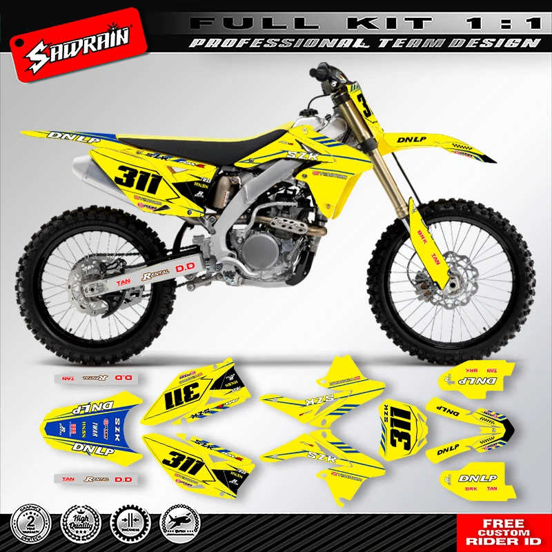 

Sawrain Motorcycle Sticker Custom Team Graphics Decals Kit For SUZUKI 2010 2011 2012 2013 2014 2015 2016 2017 2018 RMZ250 009