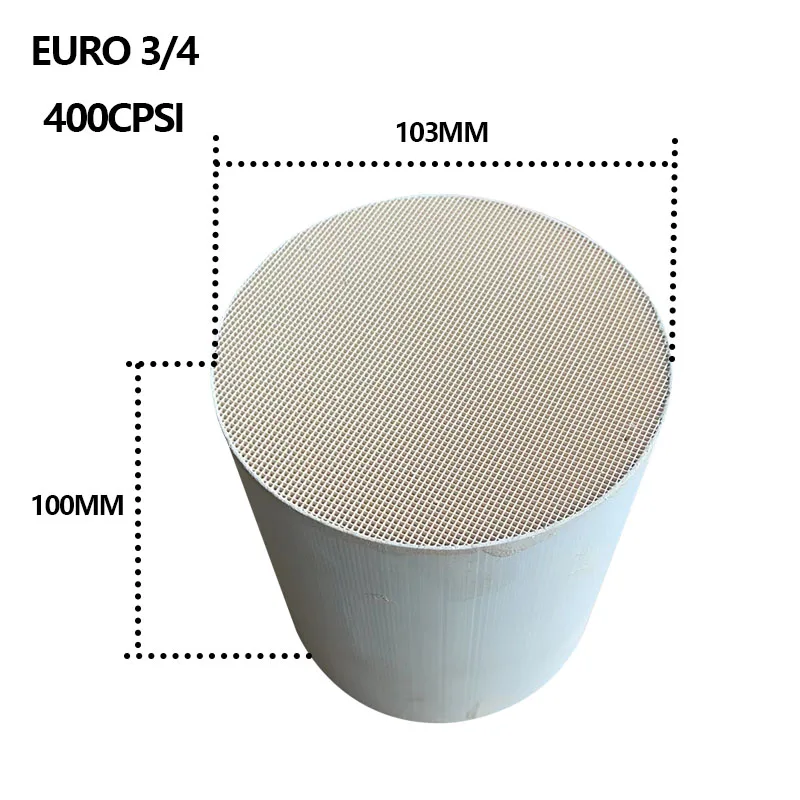 1 PCS EURO 3,4 103*100MM 400CPSI Honeycomb Exhaust Filter Ceramic Universal Ternary Catalytic Carrier