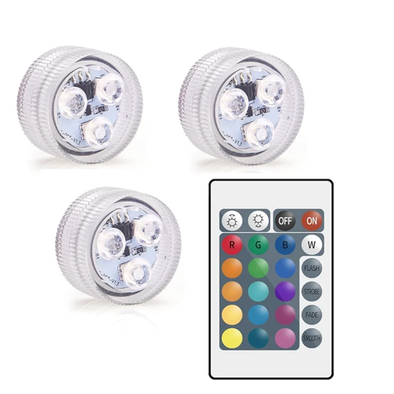 ABUI-LED Capsule Lights For Ninja Slushi FS301/FS300, 16 Colors &4 Modes And No Installation, RGB Waterproof Light 3-Pack