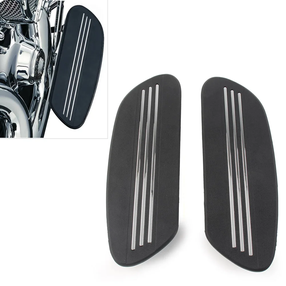 1Pair Motorcycle Rider Floorboard Footboard Inserts For Harley Davidson Touring Electra Glide Softail 1986-later