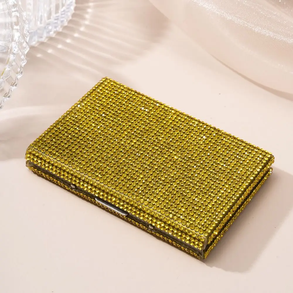 

Sparkling Women's Card Bag Portable Dust-proof Bling Crystal Card Wallet Waterproof Luxury Bling Rhinestone Card Holder