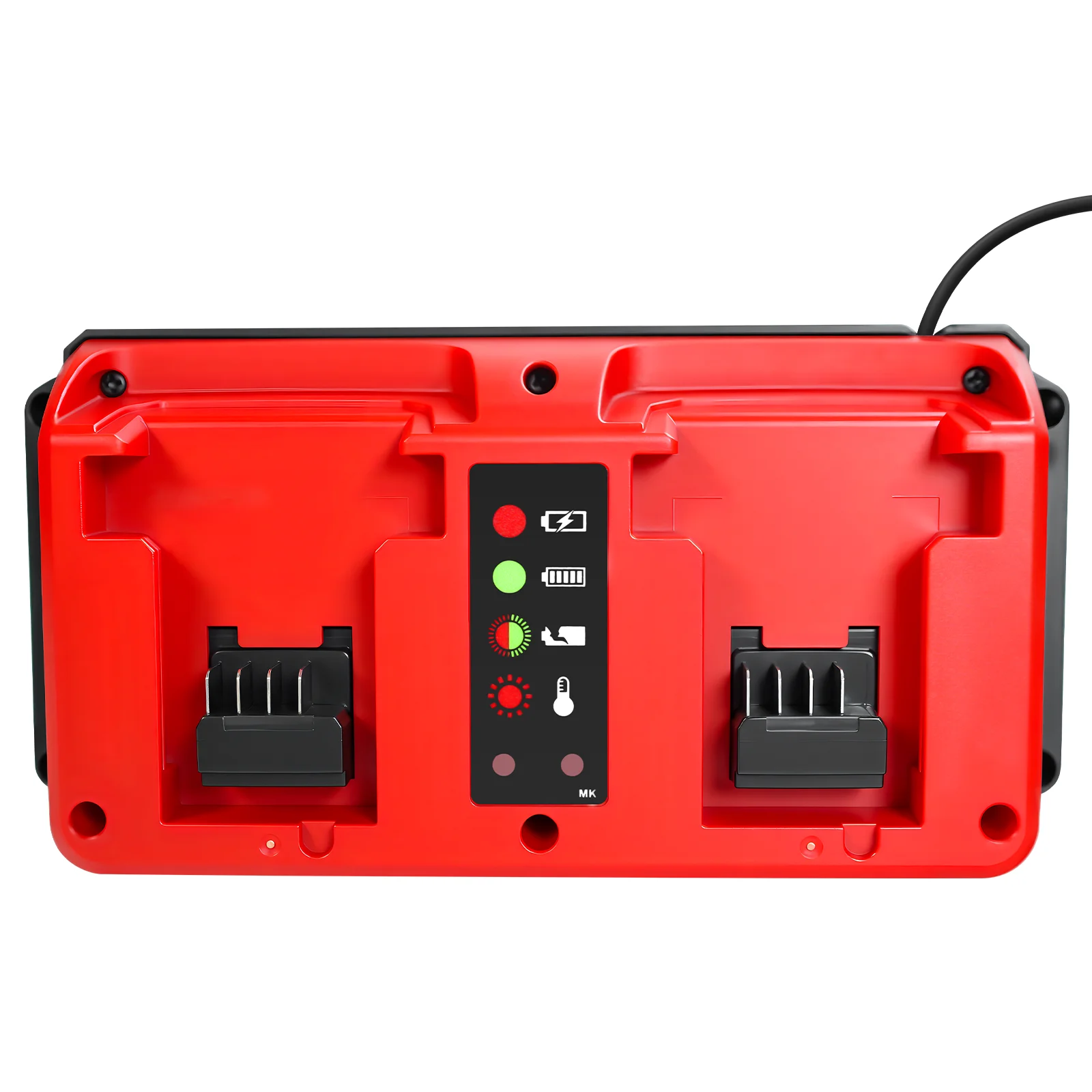 90W Dual Port Charger Replacement for Milwaukee 18V Lithium-Ion Battery 2-Port Simultaneous Charging Fast Charger