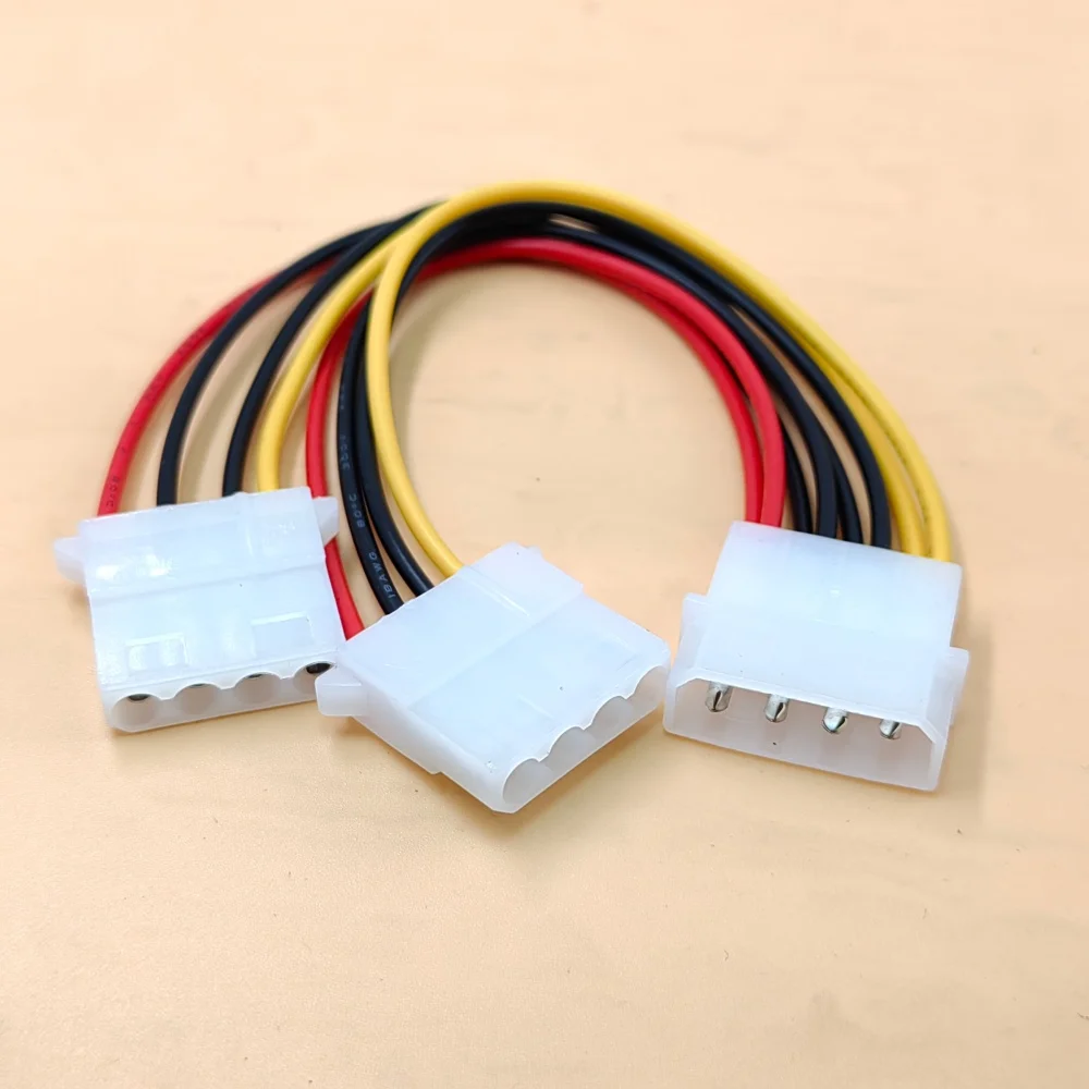 IDE 4p to dual IDE Y Splitter 20cm hard disk Power supply Extension Cable