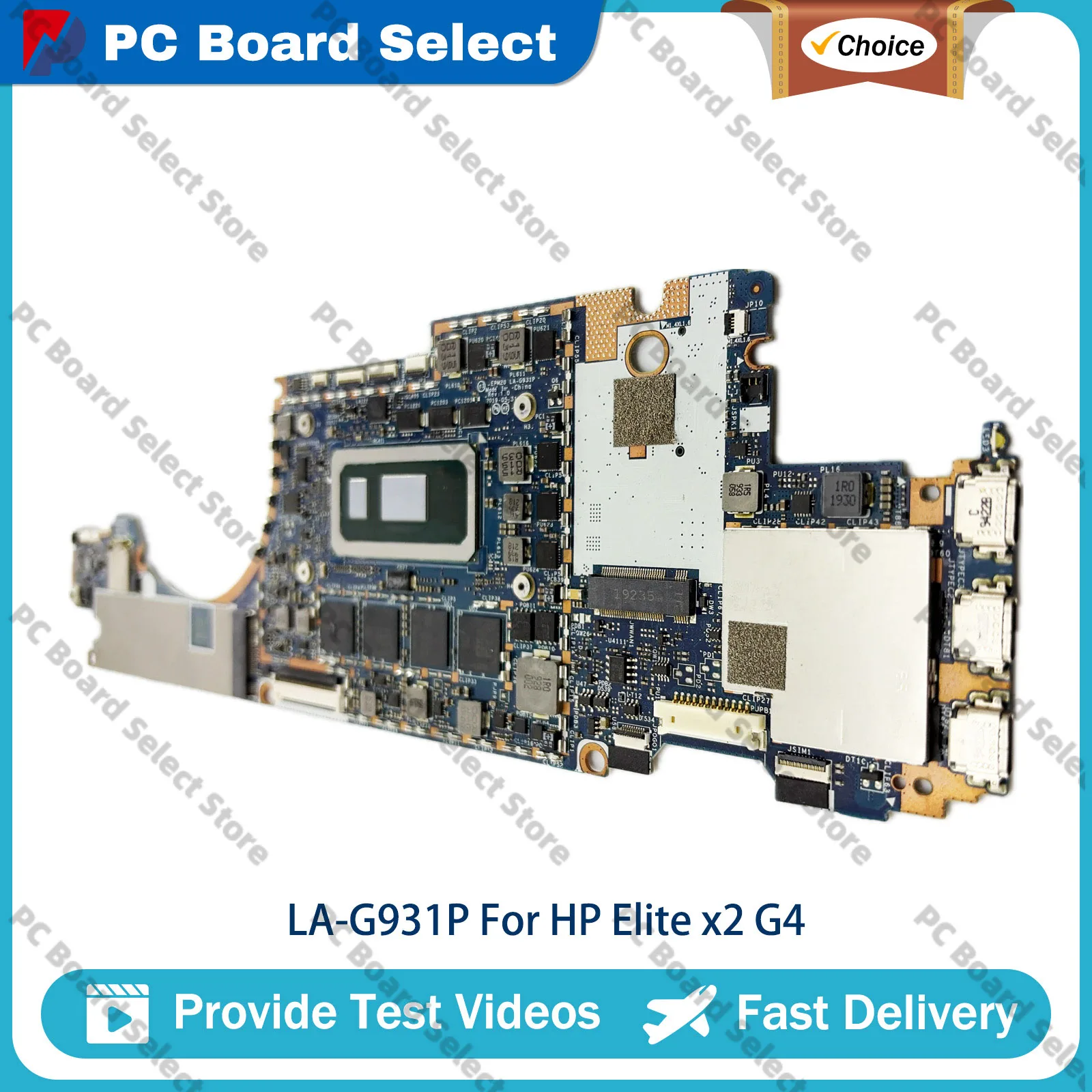 For HP Elite X2-G4 LA-G931P Laptop Motherboard L67391-601 L67395-601 with 8th Gen i3 i5 i7 CPU Full Tested Replacement Spare