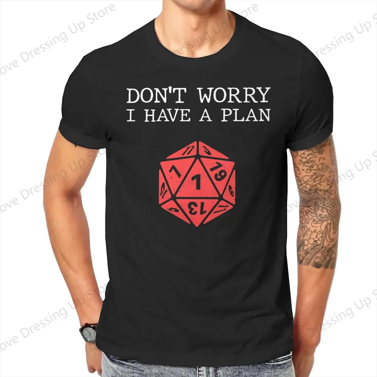 Don't Worry I Have a Plan Pure cotton printing men's Tshirt Short Sleeve Tshirts  Funny Tops