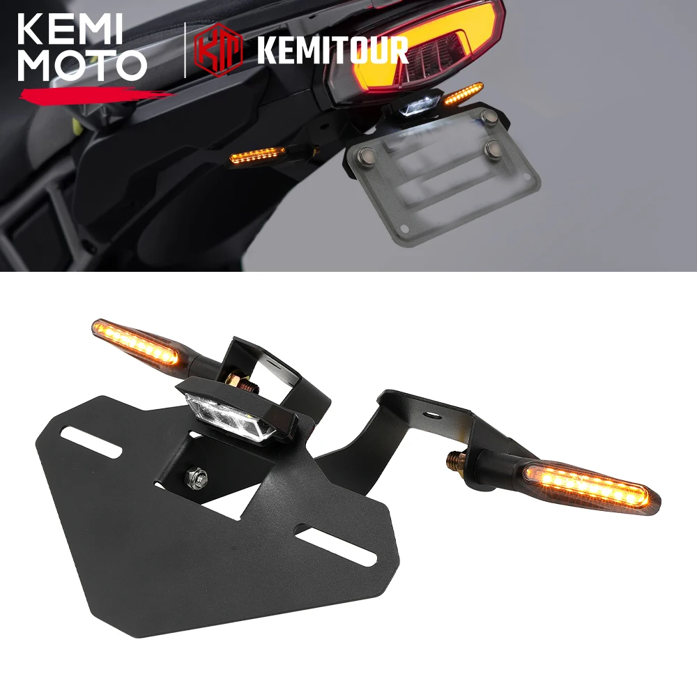 

License Plate Holder For CFMOTO 450MT 2024 Fender Eliminator Tail Frame LED Light Motorcycle For CF-MOTO MT450 IBEX 450 MT 2025