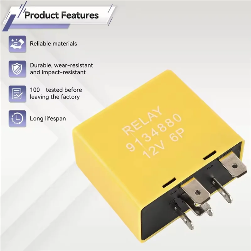 ABQB-Индикатор мигалки, аварийное реле, 12 В, 6-контактное для Vauxhall Opel Astra G Corsa C Meriva A Combo Vectra B 9134880 6238590