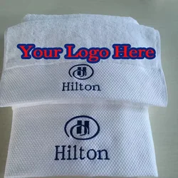 50 pcs White Face Towel Custom Embroidery Bath Personalized Customized Beach Towels Corporate Gift Logo Dropshipping Available