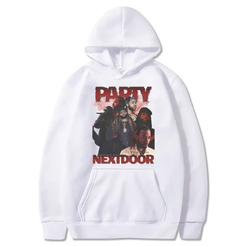 Rapper Partynextdoor Sorry I'm Outside Tour Graphic Hoodie Male Casual Fleece Cotton Sweatshirt Men Hip Hop Oversized Hoodies