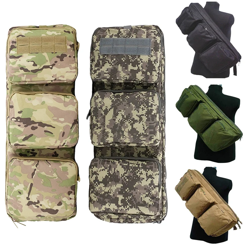

Army Hunting Combat Gun Pack Air Gun Color Bullet Training Equipment Army Shooting Nylon Moller Pack 60CM Fishing Bag