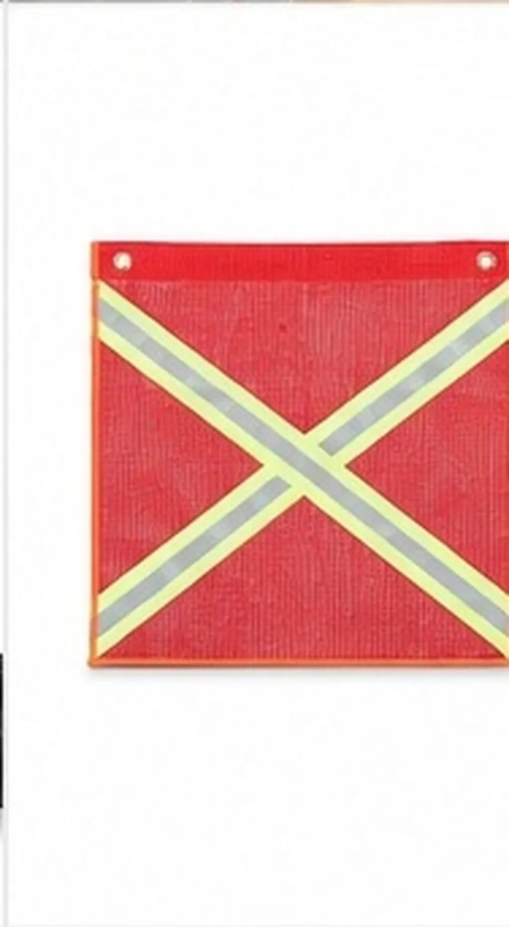 2Pcs Reflective Safety Warning Flag Mesh for Truck Trailer Offroad Night Driving Weatherproof PVC Visibility Banner 46x46cm