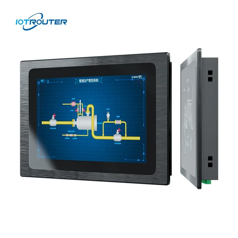 HMI Industrial All in One Touch Machine IOT Gateway for Electrical Panel Box 1rs485 1rs232 10.1" INCH  LCD Display