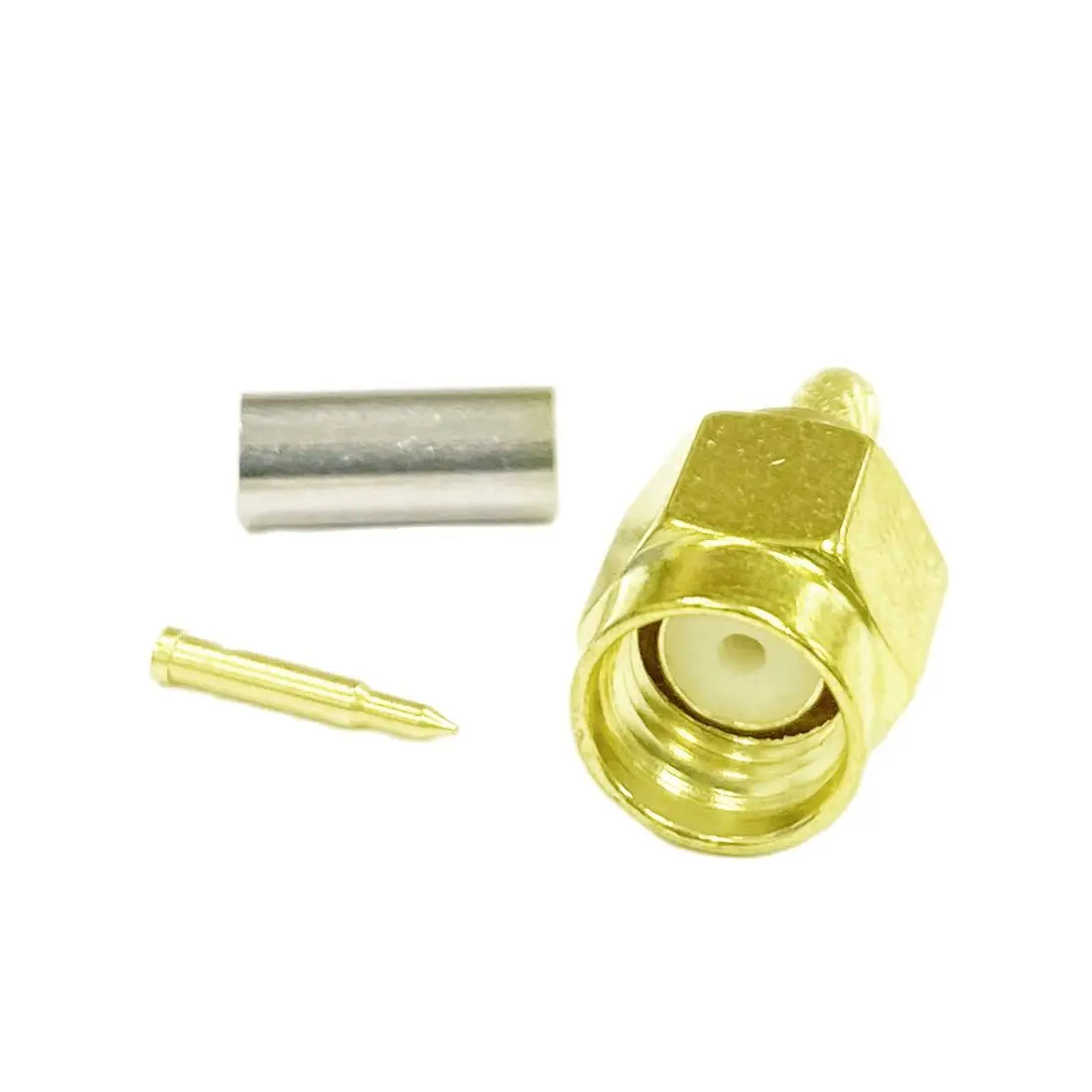 Conector SMA macho hembra, conector coaxial RF RP, engarce para Cable recto chapado en oro, LMR100, RG174, RG316, 1 a 10 unidades, nuevo