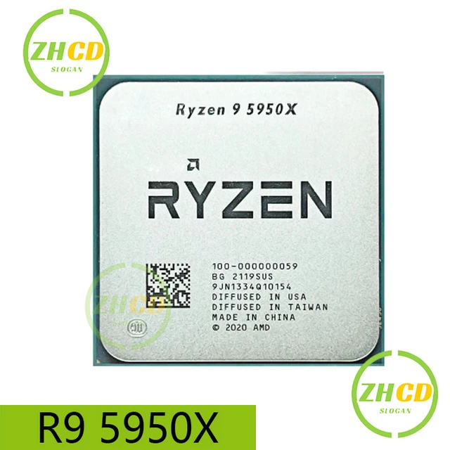 Ryzen 9 5950x r9 5950x 3.4ghz 16コア32スレッドcpuプロセッサ7 nm l3 = 64m  100-000000059スロットam4