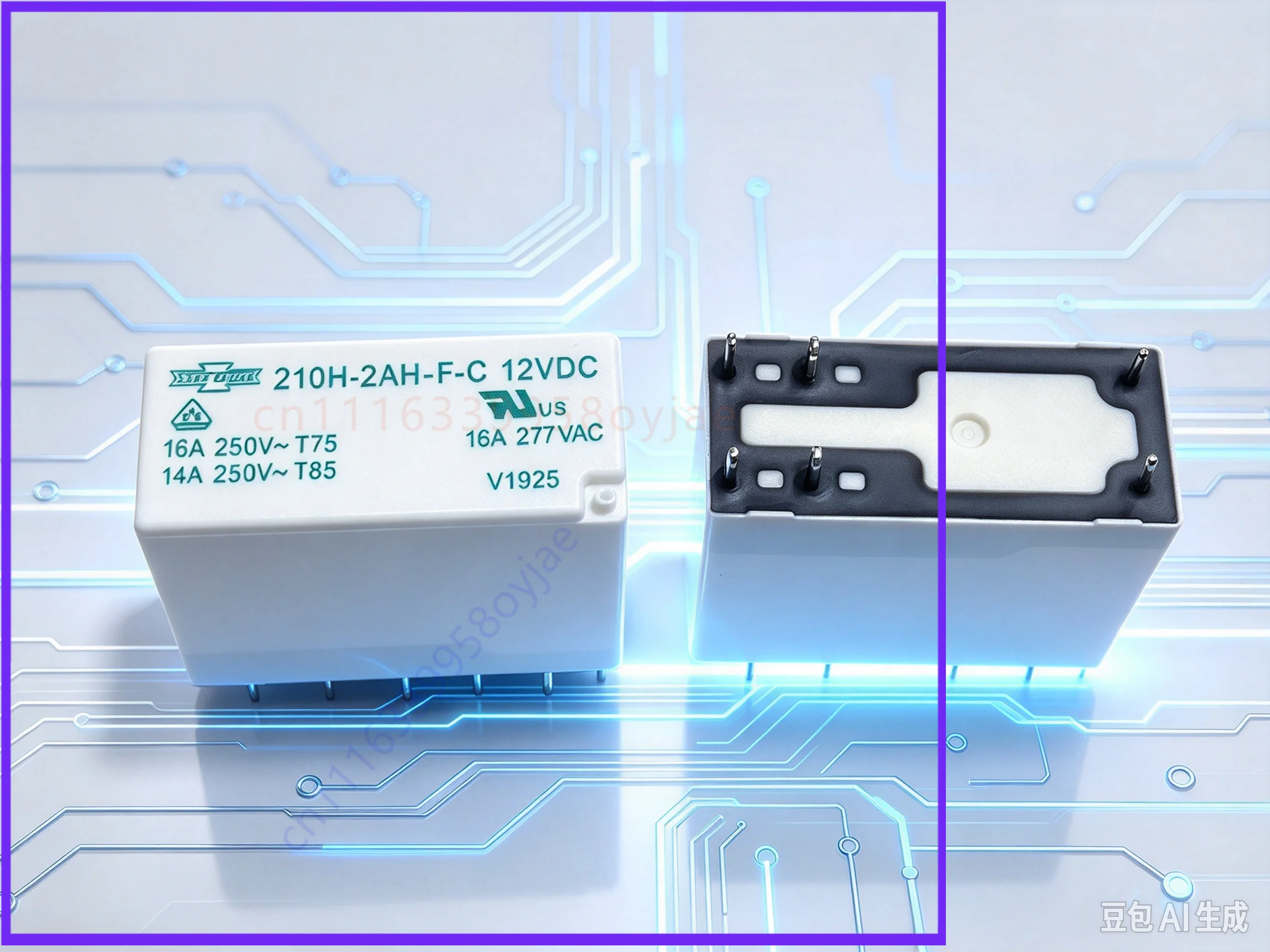 10PCS Grab for 210H-2AH-F-C 12V Relay,6 Pin,16A,New Original