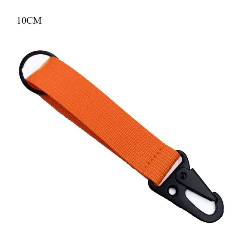 Custom LOGO Keychain Blank Nylon Canvas Webbing Motorcycle RibbonCloth Belt Printed Weave Car Keyring Personalized Key Chains
