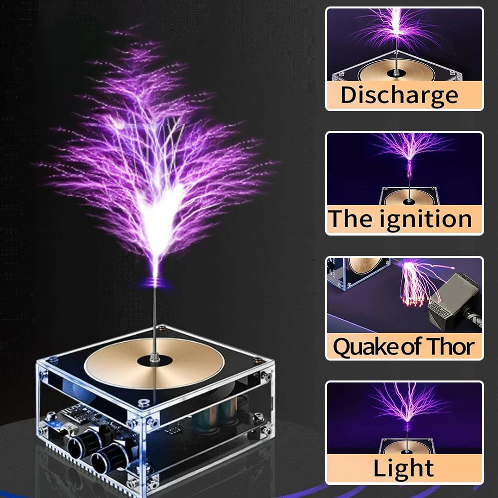 Bobina Tesla Bluetooth Mini musica Bobina Tesla Arco Altoparlante al plasma Bobina Tesla