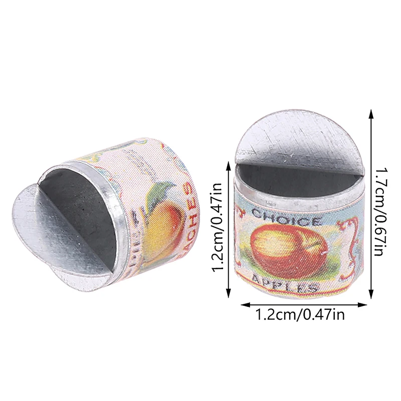 1/2 pz 1/12 casa delle bambole Mini frutta in scatola casa delle bambole simulazione cibo giocattolo bambole casa accessori bambini finta gioca giocattoli