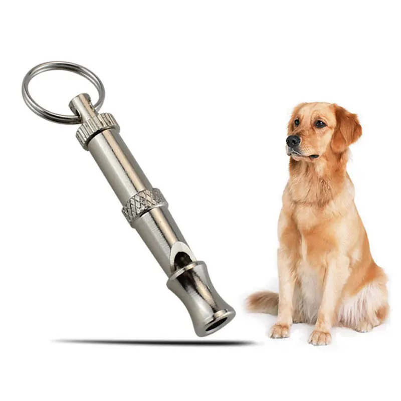 Sifflet pour chien anti-aboiement, sonorité réglable, avec porte-clés, sifflet professionnel pour appeler les animaux de compagnie, chiots, chats, chiens