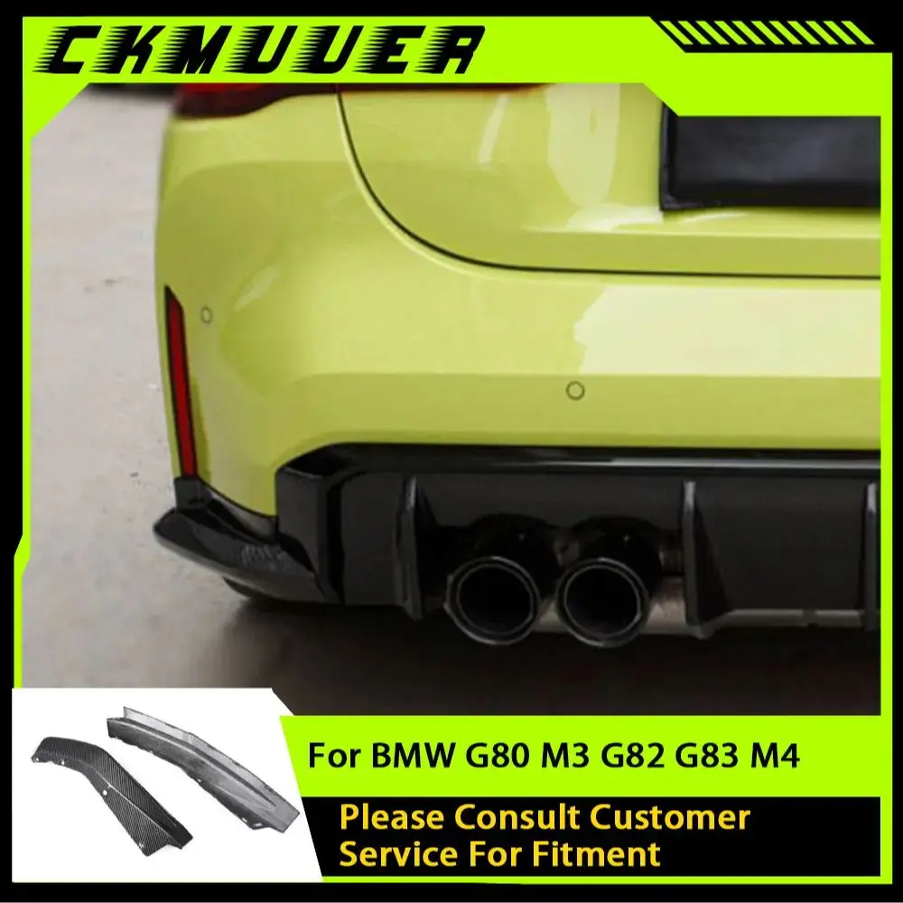 

Dry Carbon Fiber For BMW 3 4 Series G80 M3 G82 G83 M4 2021+ Rear Bumper Lip Splitters Flaps Apron