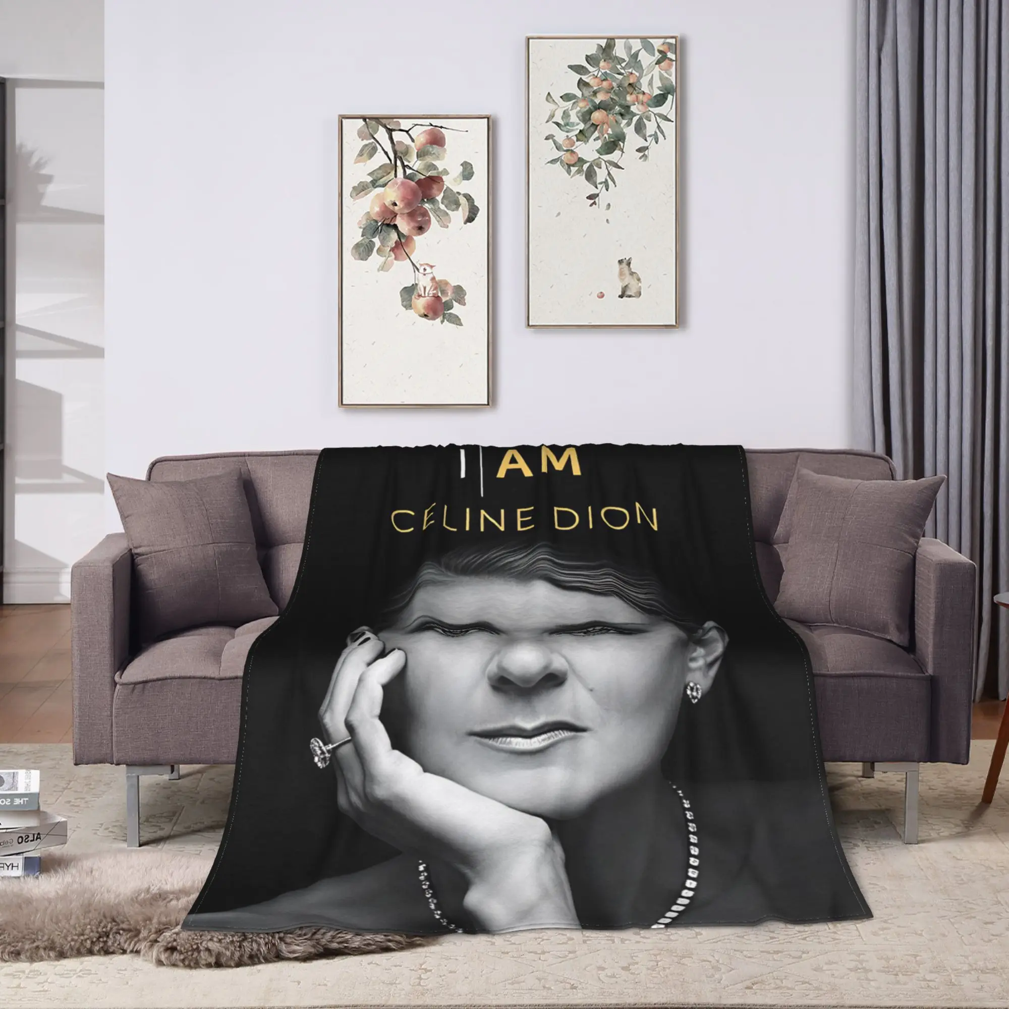 Celines Dions Paris 2026 Blanket  Soft Warm Graphic Plush Throw Blanket For Home Decor Camping Flannel Bedspread Bed Cover