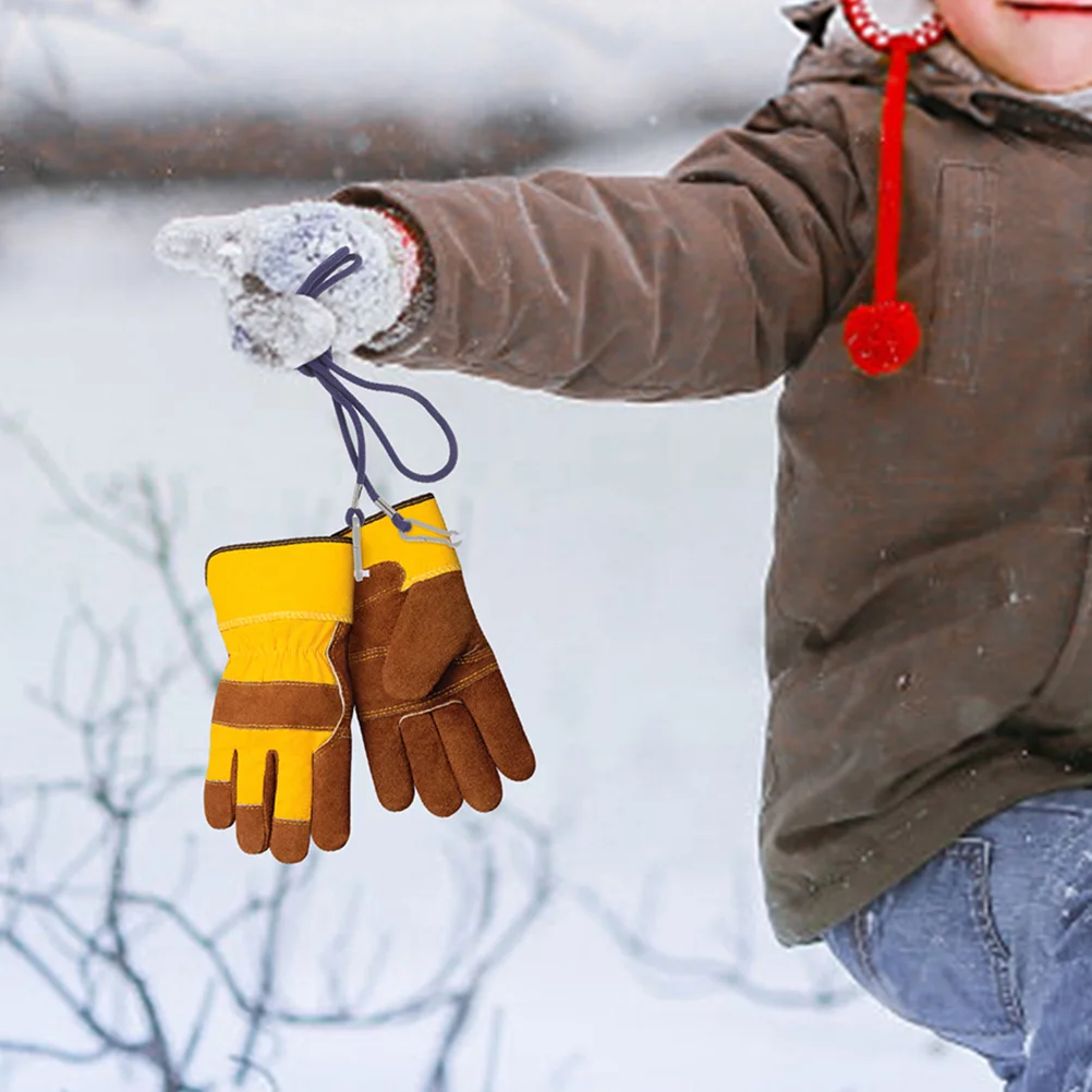 2 Pcs Children's Glove Lanyard Winter Rope Mitten Clips Holder Nylon Straps Anti-lost For Gloves Multi-function Kids Neck