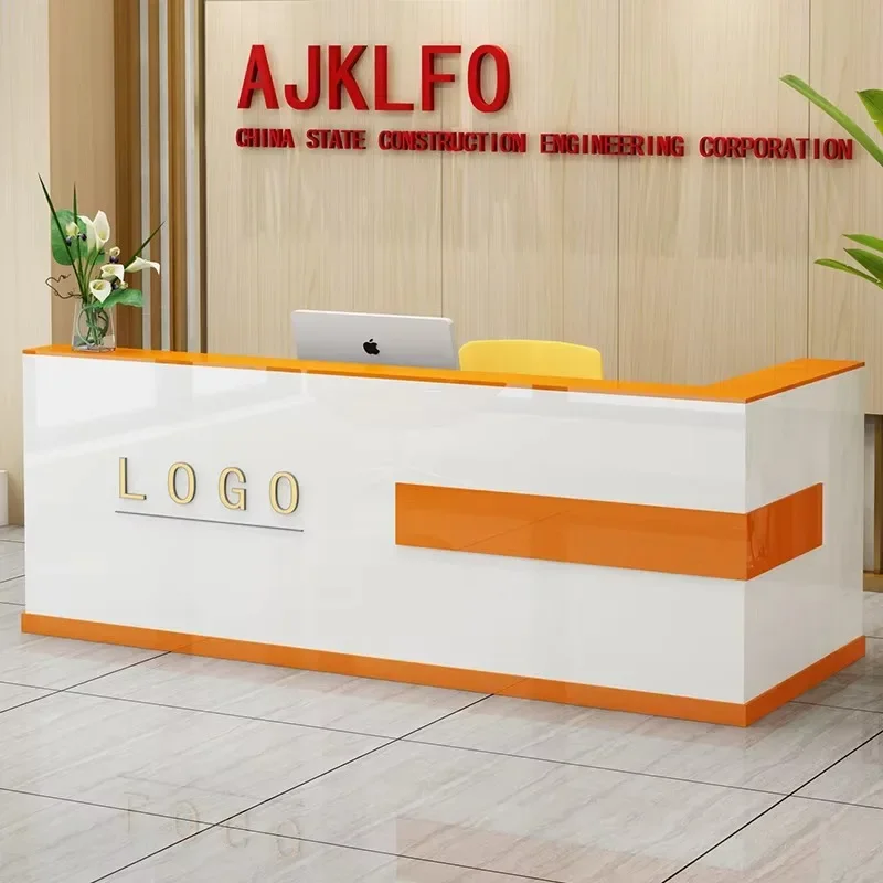 

Modern Reception Desks Display Salon Luxury Retro Beauty Reception Desks Podium Office Recepción Negocio Commercial Furniture