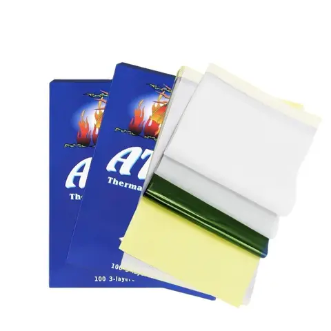 MAMBA100pcs Tattoo Transfer Paper A4 Size Thermal Stencil Carbon Copier Tattoo Transfer Machine Stencil Paper For Beginner