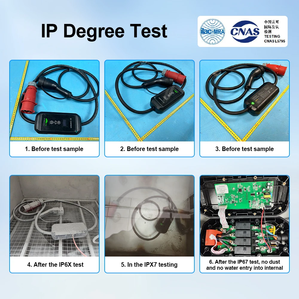 EV-oplader 22kw 3-fase Type 2-stekker EVSE EV-oplader Niveau 2 32A 22kw 380V Wallbox 5m kabel voor elektrische auto Thuis opladen