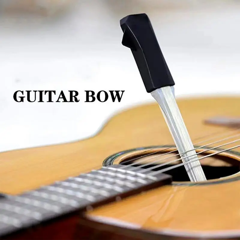 Pickaso Guitar Bow Horsetail Guitar Bow With Built-in Guitar Pick Dual-Purpose Plucked String Tools Easy To Use For Guitar Play