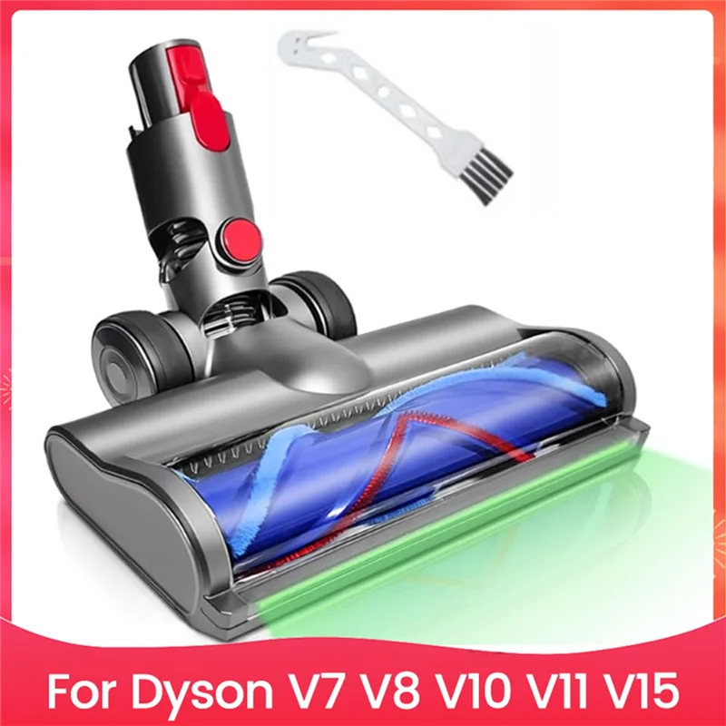 ABZA-Quick Release Cleaner Head For Dyson V7 V8 V10 V11 V15 Vacuum Attachments With LED Headlights For Hardwood Floor Carpets