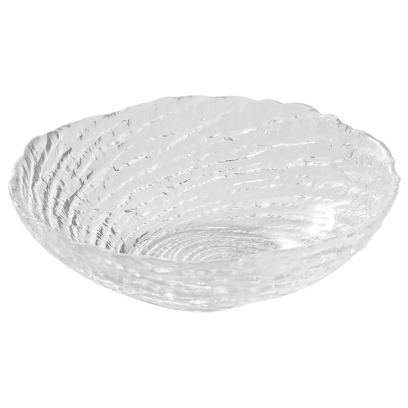 Home Soup Bowl Dessert Salad Bowls Simple Light and Luxury High-grade Shallow Inventory Heart Plate Fruit Glass Plates