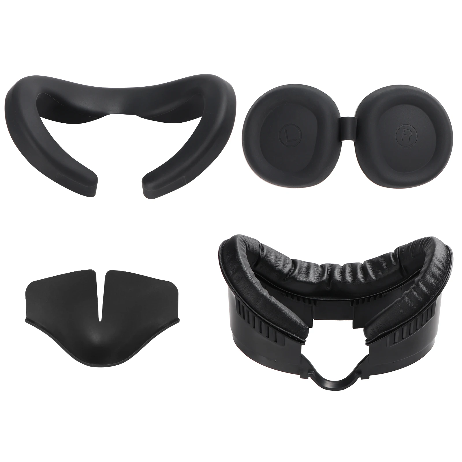 

Подходит для маски с затенением Meta Quest 3, кожаное дышащее силиконовое расширение, трехуровневая регулировка лица без давления.