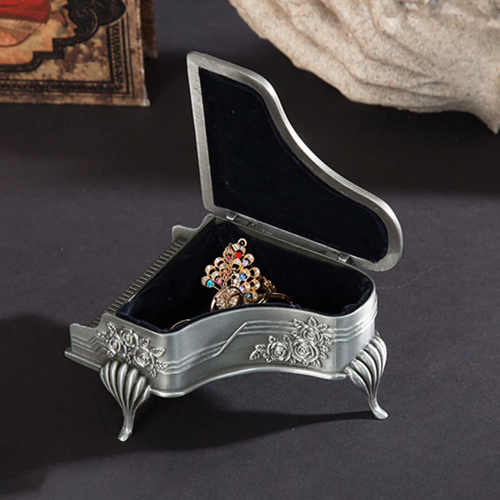 Retro Jewelry Box Metal Storage Container Earrings Rings Organizer European Style Decor Retro Trinket Gift Box