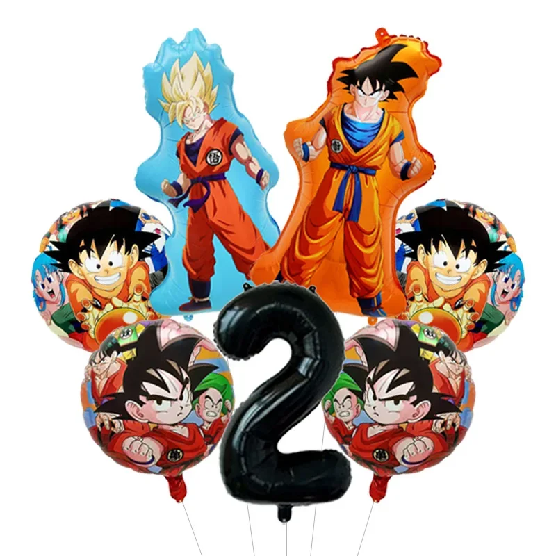 Dragon Ball Z Themen-Bachelor-Party Ballon-Set Vier-Sterne-Folienballon mit Goku-Aufdruck für Anime-Fans Feier – Detail 2