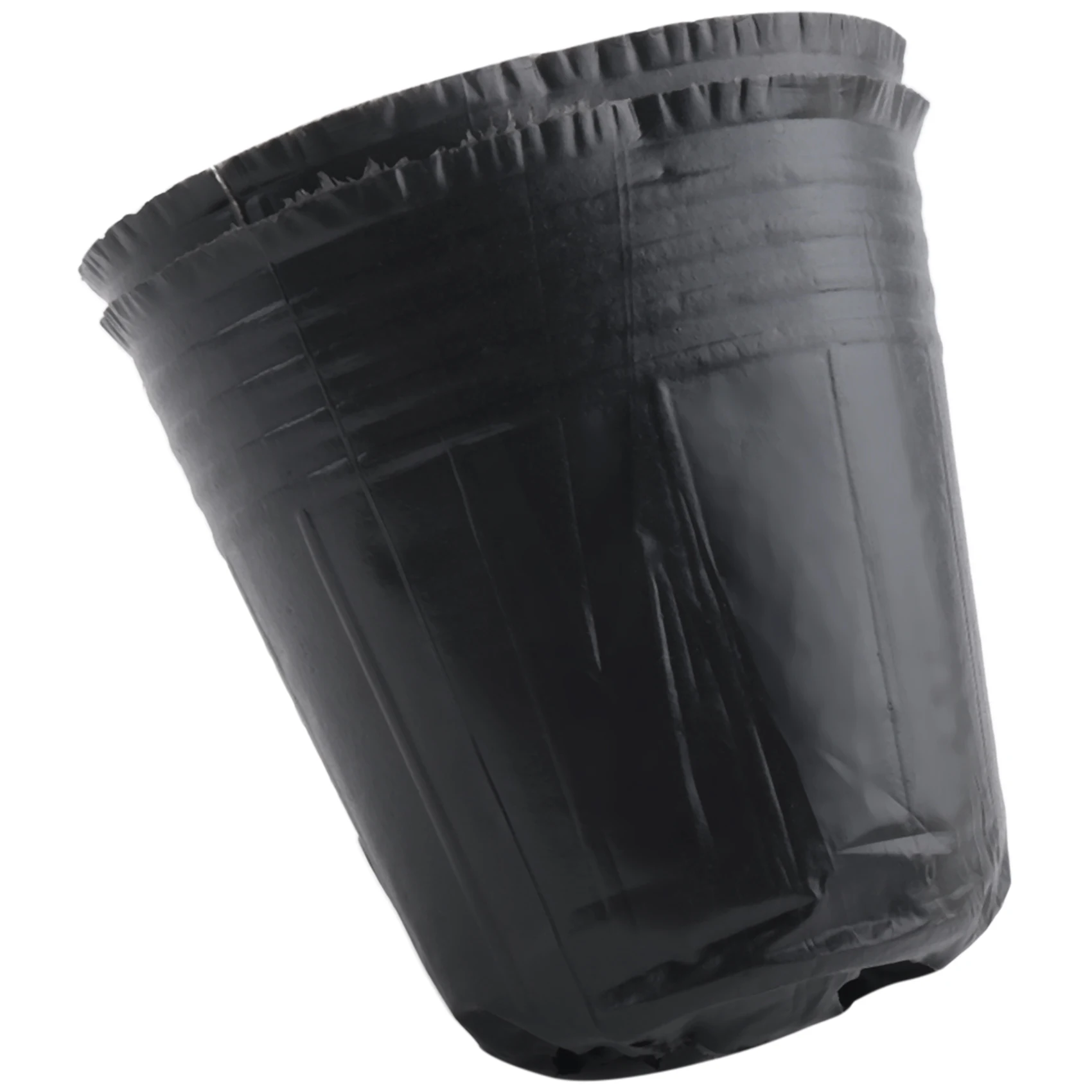 PZHI 500Pcs Nursery Pots, 8x8cm Plastic Plant Propagation Container, Black with Drainage Holes, for Seedlings and Garden