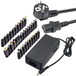 34Pcs Universal Power Adapter 96W 12V To 24V Adjustable Portable Charger for Dell Toshiba Hp Asus Acer Laptops Eu-Plug