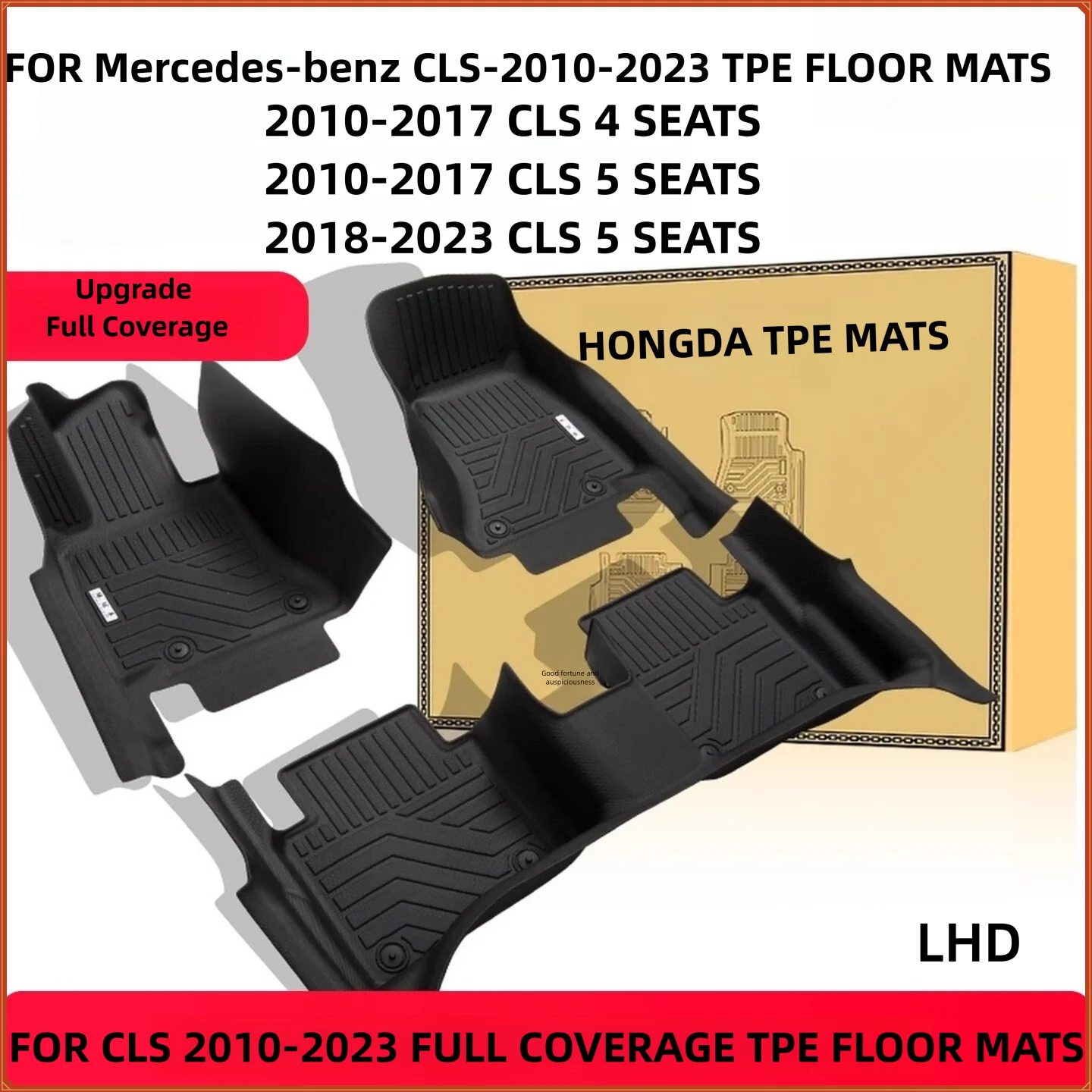 

НОВЫЕ коврики 5D TPE для Mercedes Benz CLS 2010-2023 260/300/350/450Amg53/63W/C218/257 с левым рулем, водонепроницаемые аксессуары с полным покрытием