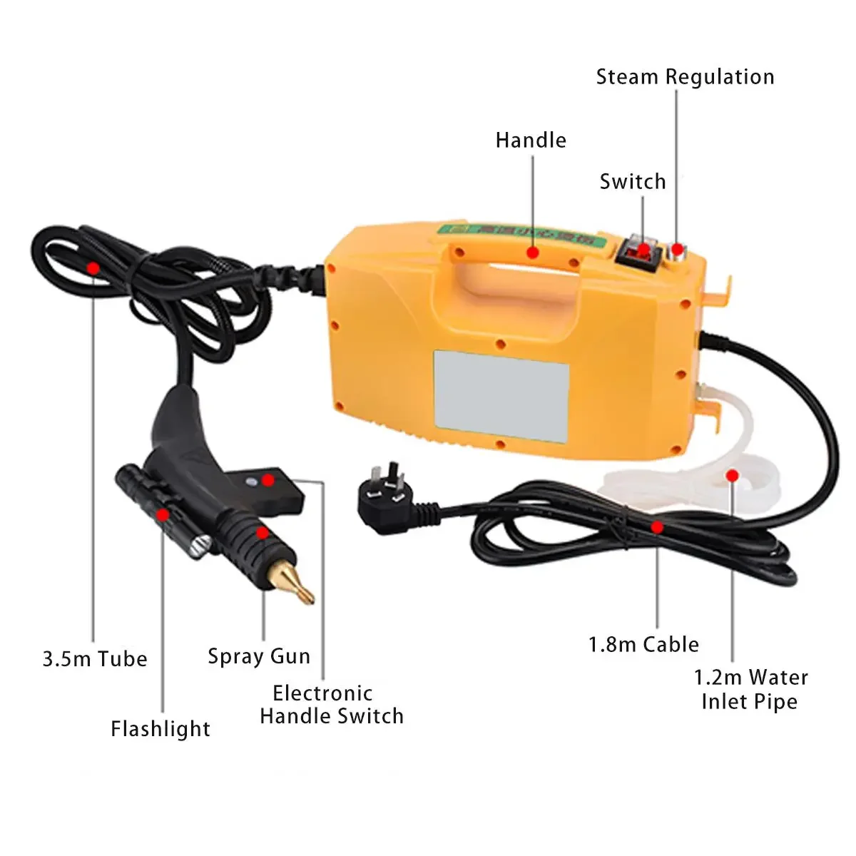 เครื่องทำความสะอาดด้วยไอน้ำแบบใช้มือถือเครื่องสร้างไอน้ำแรงดันสูง3000W 220V สำหรับห้องครัวที่ใช้ในครัวเรือน