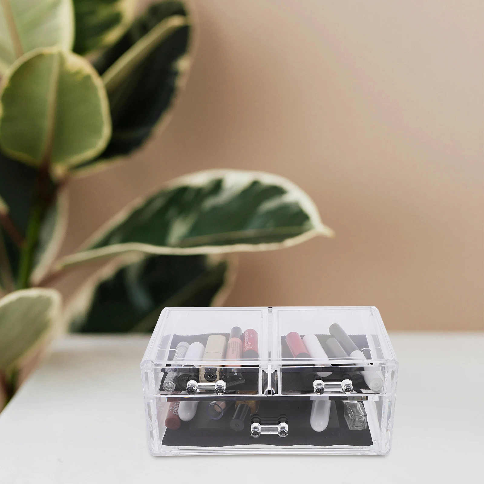 

Acrylic Drawer Storage Box Clear Makeup ganizer for Desk Bathroom Counter Office Supplies Stacking Transparent