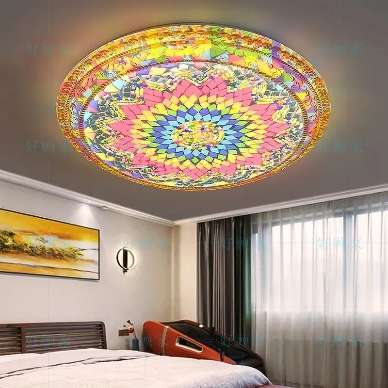 Circular LED energy-saving ceiling light European style bedroom light strip decorative light