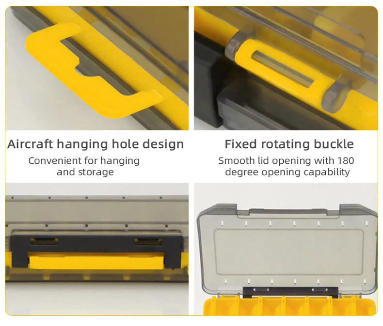 Angeln Lagerung Organizer Boxen Fischer Tackle Köder Angeln Lockt Tabletts Haken Werkzeug Container Kunststoff Box Für Karpfen Angeln Waren – Detail 9