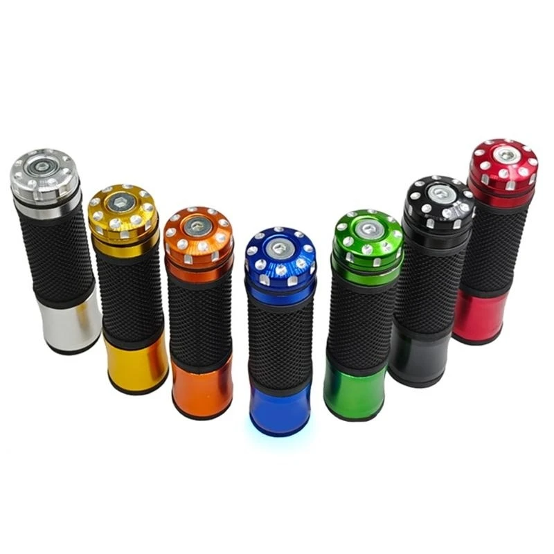 XA6H Fashion Aluminum Motorcycle Grips With Rubber Gel Insert Hand Comfortable Suitable For Handlebar Setup Control