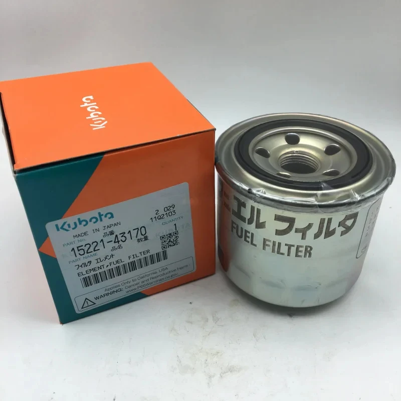 15221-43170 Diesel filter suitable for Kubota U15/17/20/35/KX135/155-3/kx161 Kubota engine D782 D902 D1105 V2203 V2403 Supplier