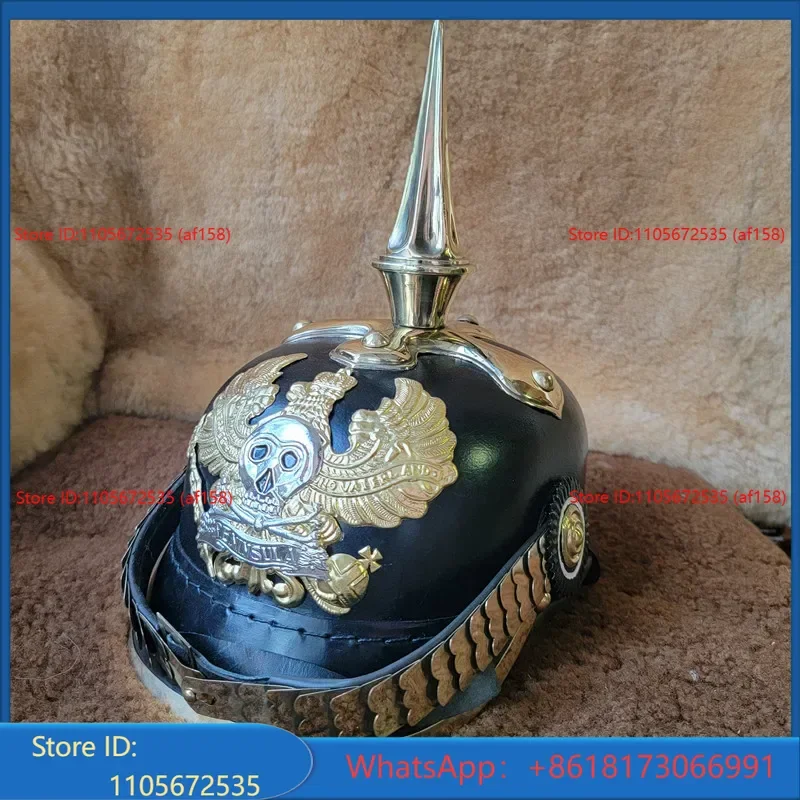 German pointed helmet PICKELHAUBE World War I Prussian army helmet replica cowhide helmet