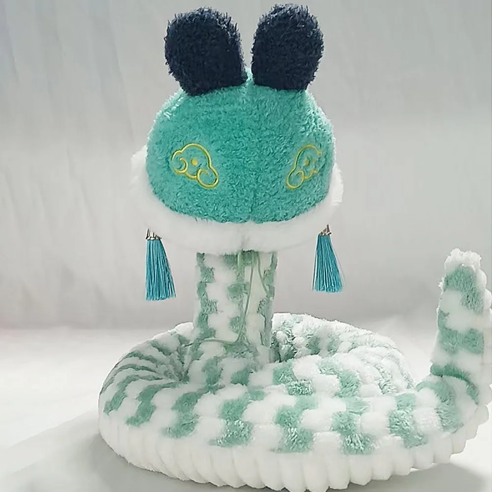 Oreiller doux, mascotte de l'année du serpent, mascotte de l'année du serpent de Style chinois, lisse au toucher, dessin animé serpent porte-bonheur pour ami