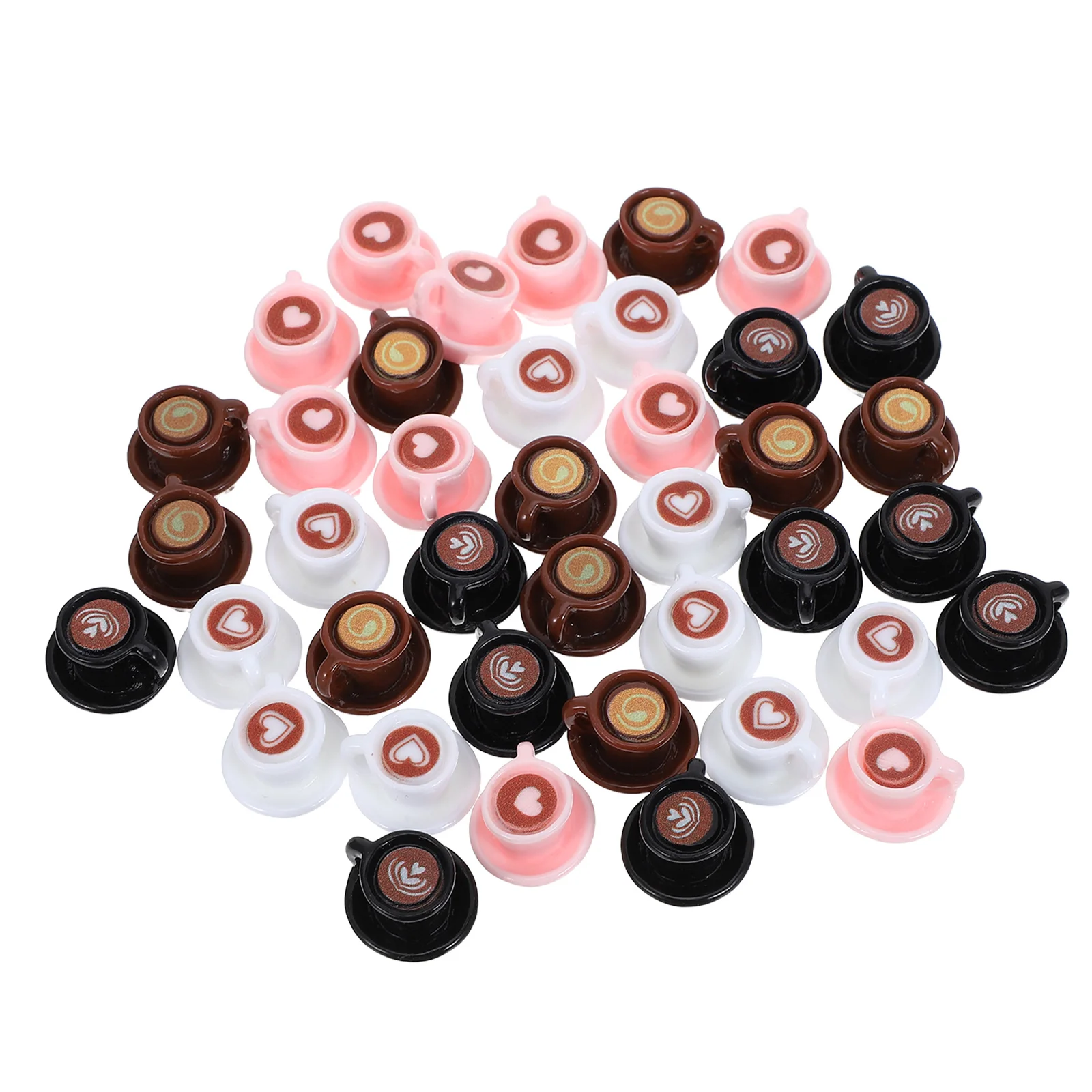 40 pezzi mini tazze di caffè simulate in resina piccola tazza realistica decorazione per accessori da forno per casa delle bambole micro paesaggio da tavolo