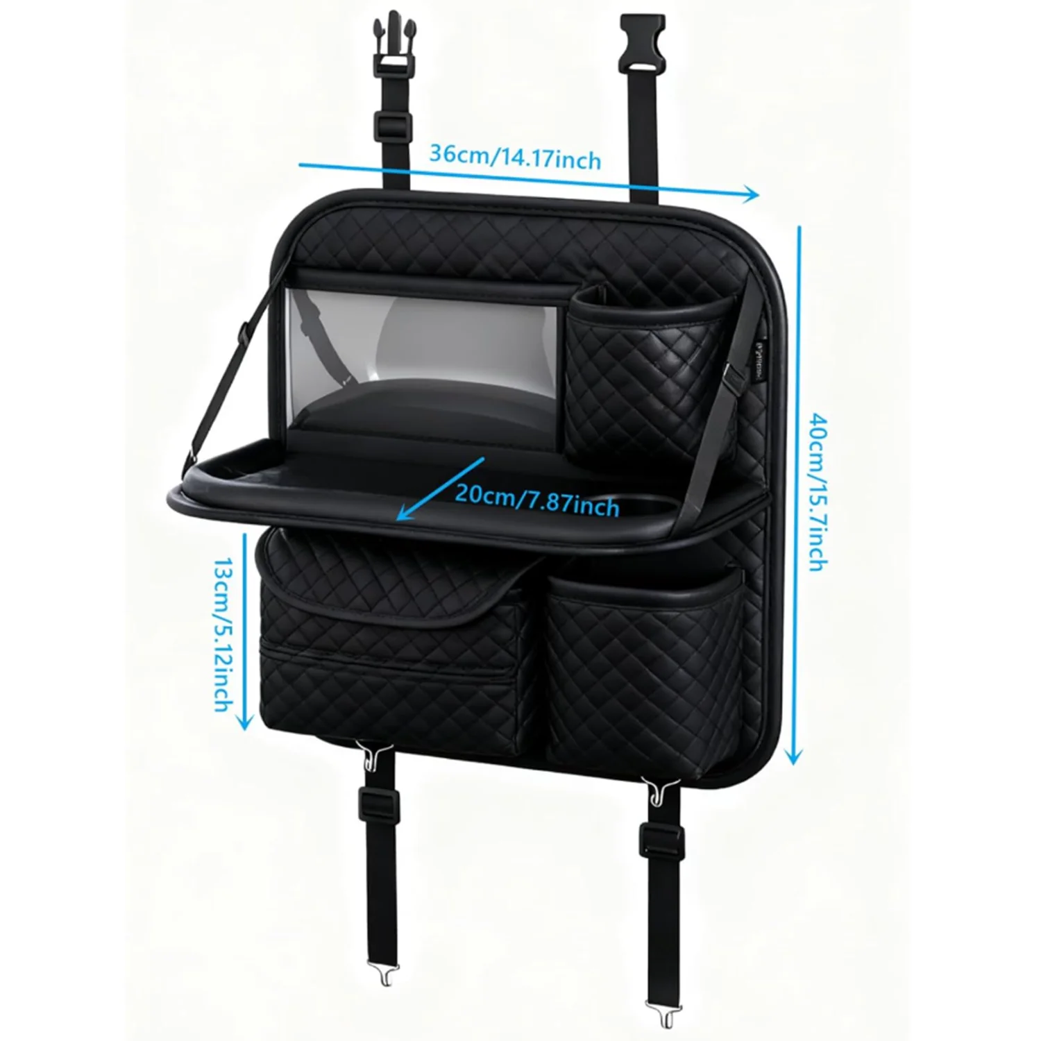 Tablet Holder Accessories - 접이식 트레이가 있는 자동차 시트 백