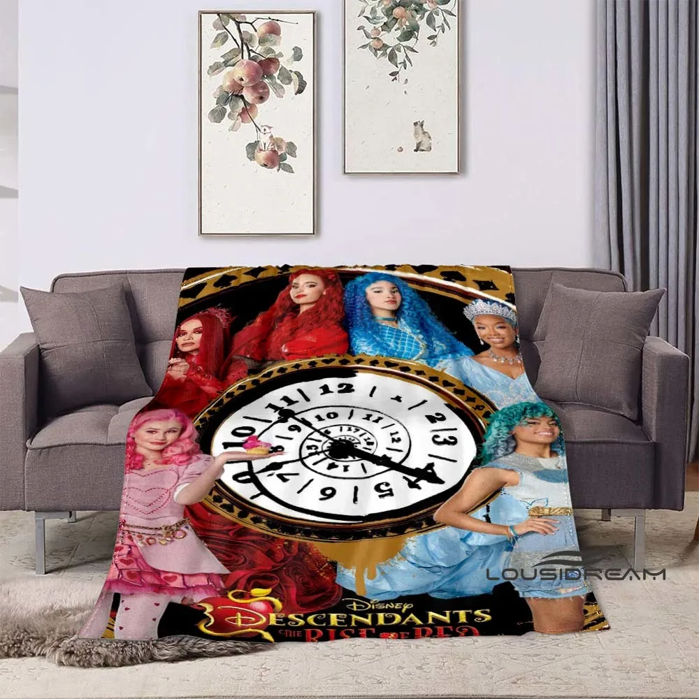 3D Descendants: The Rise of Red Disney Soft and Comfortable Flannel Blanket Living Room Bedroom Cartoon Blanket