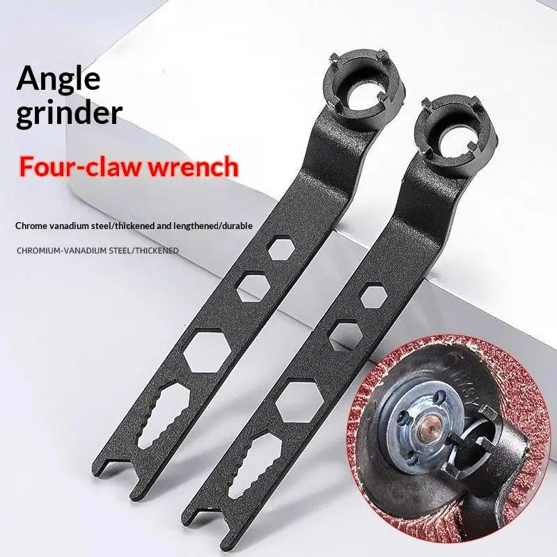 

Multifunction Wrench Angle Grinder Four Claw Thickened Disassembly Wrench Adjustment Tool For Grinding Wheel Machine Accessories